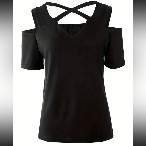 Boho crisscross neck comfy blouse - Picture 5 of 5